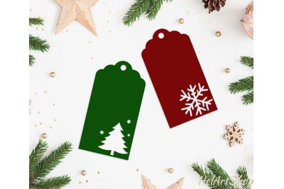 Christmas gift tags svg cutting file