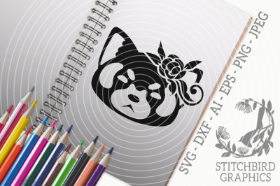 Red Panda 1 SVG, Silhouette Studio, Cricut, Eps, Dxf, AI, PNG, JPEG