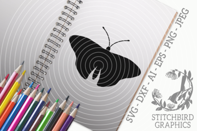 Monarch Butterfly 2 SVG, Silhouette Studio, Cricut, Eps, Dxf, AI, PNG