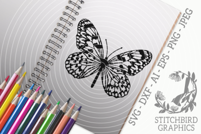 Idea Butterfly SVG, Silhouette Studio, Cricut, Eps, Dxf, AI, PNG, JPEG