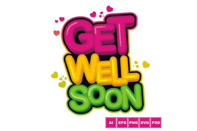 Get Well Soon - Vector Image