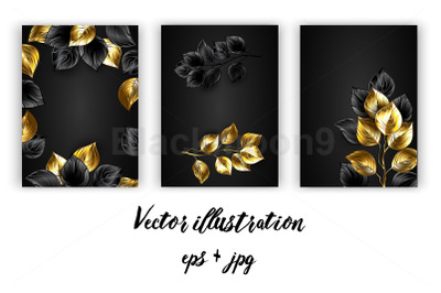 Design with Black and Gold Branches