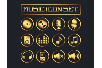 Gold Music Icon