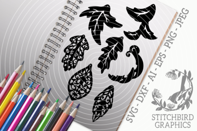 Free Svg Cut Files Design For Cricut Machine Silhouette Leaf Wreath Svg