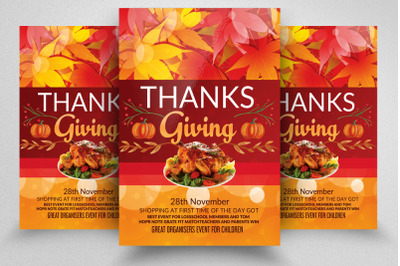 Thanks Giving Celebration Party Flyer