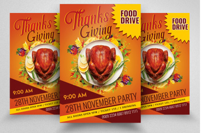 Thanks Giving Party Flyer/Poster