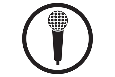 Microphone black sign