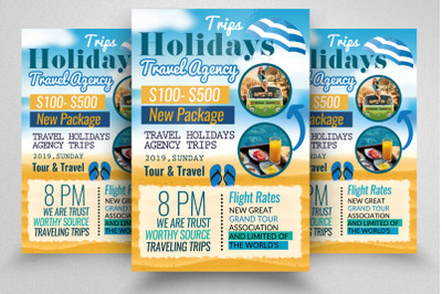 Tour &amp; Holiday Flyer/Poster Template