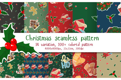 Christmas cute elements pattern