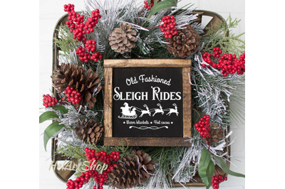 Sleigh Rides svg, Christmas sign svg