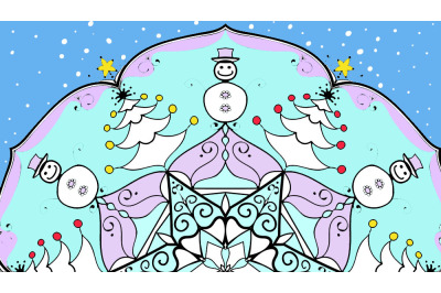 Christmas Coloring Mandala