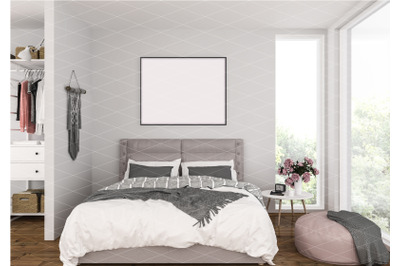 Interior scene - artwork background - frame mockup