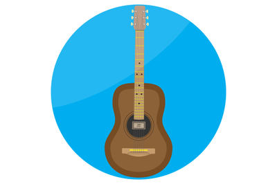 Flat icon acoustic guitar