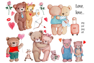 Love, love... Cute Tedy Bears.