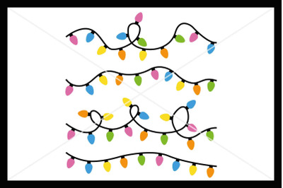 Christmas lights SVG, Instant download, Cut File, Cricut