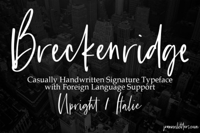 Breckenridge Signature Font Duo Casual Signature Typeface