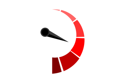 Vertical red indicator with arrow pointer