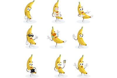 Banana mascot logo