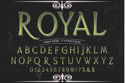 vintage Typeface  vector label design