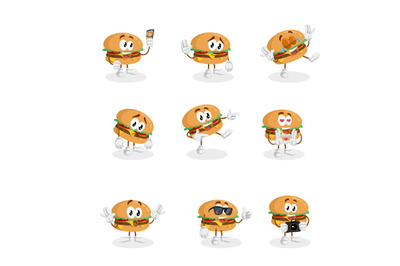 Burger mascot logo