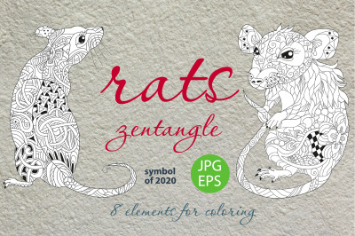 Zentangle rats