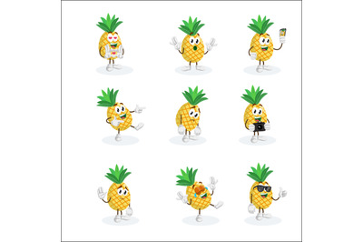 Pineapple mascot logo