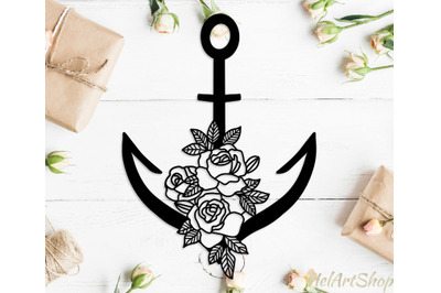 Anchor svg, Floral design cut file