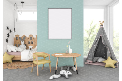 Interior scene - artwork background - frame mockup