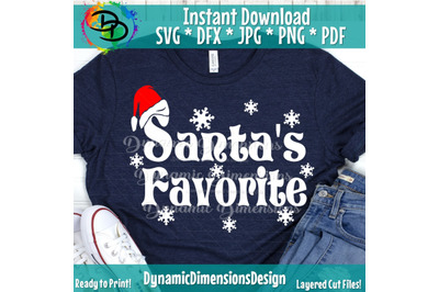 Santas Favorite SVG&2C; JPEG Silhouette Cameo Cricut Christmas svg santa