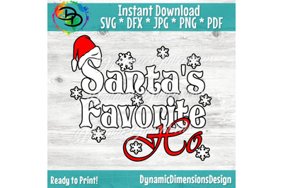 Santas Favorite Ho SVG, Favorite Ho svg, Funny Santa Hat svg, Santa H