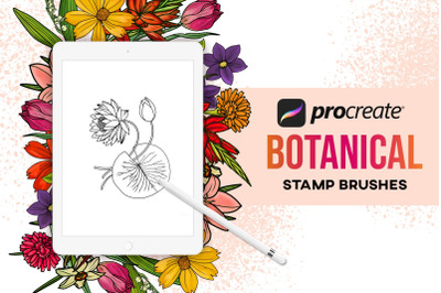 40 Procreate Botanical Stamp Brushes