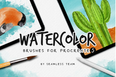 Procreate 5 Watercolor Brushes