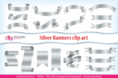 Silver Banners clipart