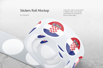 Stickers Roll Mockup