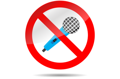 Icon ban microphone