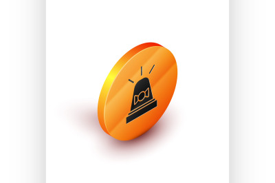 Isometric Flasher siren icon isolated on white background. Emergency f
