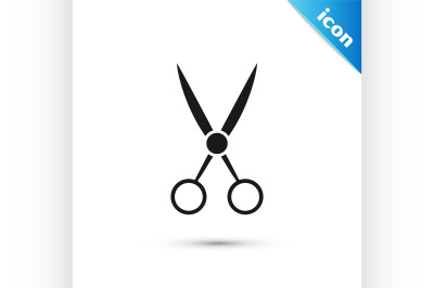 Black Scissors hairdresser icon isolated on white background. Hairdres