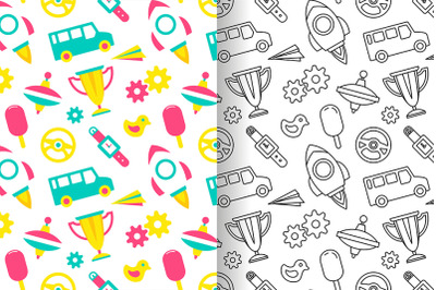 Seamless patterns for kids