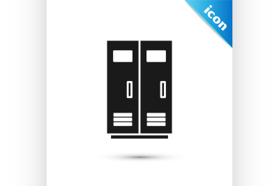 Black Locker or changing room for football&2C; basketball team or workers