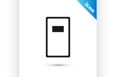 Black Police assault shield icon isolated on white background.  Vector
