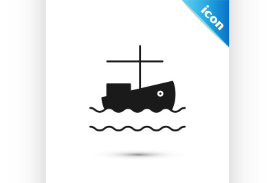 400 3661082 zcj1nm88gpuv8zuh0kwh18nhtcw2k0xv7t0nf6fg black fishing boat on water icon isolated on white background vector