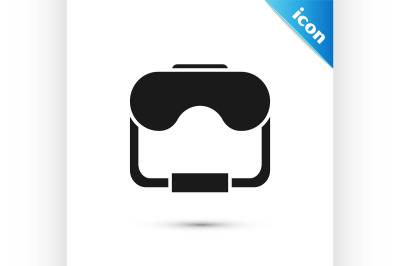 Black Diving mask icon isolated on white background. Extreme sport. Di