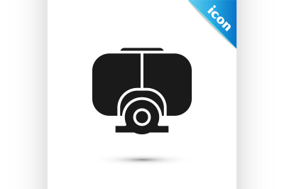 Black Diving mask icon isolated on white background. Extreme sport. Di