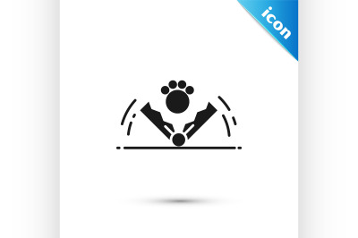 Black Trap hunting icon isolated on white background.  Vector Illustra