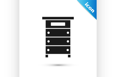 Black Hive for bees icon isolated on white background. Beehive symbol.