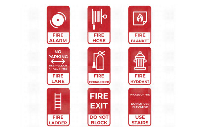 fire safety signs svg, dxf, png, eps, cricut, silhouette, cut file