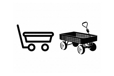 plastic garden crate wagon, yard cart svg, dxf, png, eps, cricut