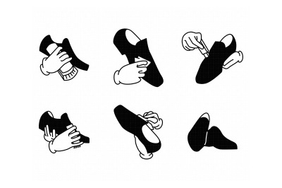 shoe care instructions svg, dxf, png, eps, cricut, silhouette