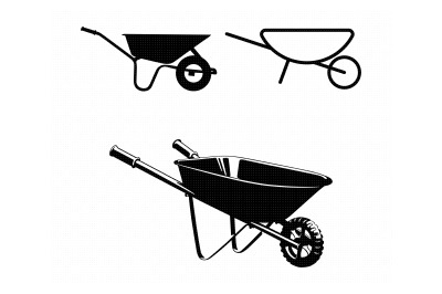 wheelbarrow svg&2C; dxf&2C; png&2C; eps&2C; cricut&2C; silhouette&2C; cut file&2C; clipart