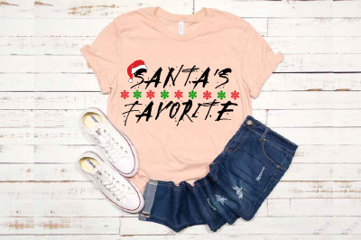 Santa&#039;s Favorite SVG Santa&#039;s family svg Mom Christmas Holiday 1611s